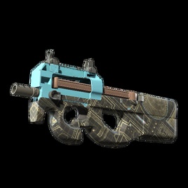 Сувенирный P90 | Чертёж-негатив