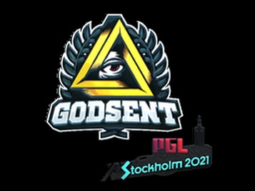 Наклейка | GODSENT (металлическая) | Стокгольм-2021